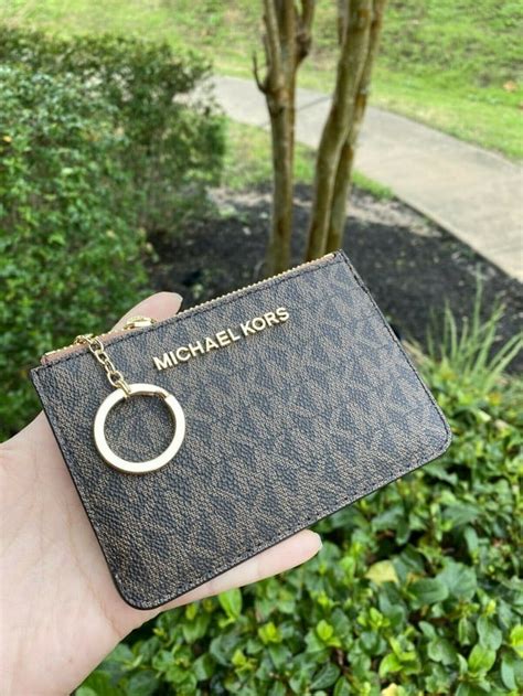 michael kors coin purse card holder|Michael Kors keychain coin purse.